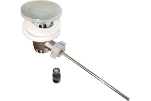 AQUAE Piletta di Scarico Lavabo con Saltarello 1" 1/4, Cromato, No