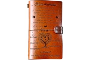 Funnli Cadeau Maman, Carnet de Notes en Cuir de 144 Pages Cadeau pour Maman, Cadeau Noel Maman, Cadeau Anniversaire Fete des Meres, Cadeaux pour Maman, Mere