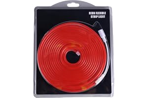 Jandei - Tira de Luz Led de Neón Flexible 12V, 5M 6x12mm 120 Leds/Metros. Color Rojo. Corte 2,5cm. Decoración Interiores y Exteriores, Hogar, Negocio, Rótulos...Transformador No Incluido