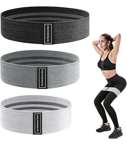 Pack De 3 Bandes élastiques De Musculation XYTAHDM En Tissu – Niveaux Léger/moyen/lourd (15-50 Lb), Pour Yoga, Crossfit, Pilates Et Entraînement à Domicile