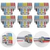 CTRICALVER 6 Pcs Electrical Connectors, Quick Electrical Connectors, 3 in 9 Out Compact Conductor Connector, Connector Cable