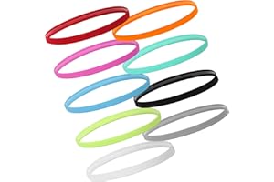 Kulamo Sportiva Fascia Capelli 9 Pezzi, Fascia Elastica Capelli Sottile, Fascia Elastico Capelli Uomo e Donna, Fascette Capelli per Sport Yoga Calcio Basket Jogging Bicicletta Tennis