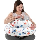Labtec Nursing Pillow for Baby, Multifunctional Breast Feeding Pillow with Adjustable Waist Strap and Safety Barrier, Detacha
