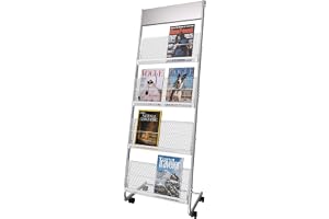 Vimunie Modernt tidningsställ broschyrställ tidningsställ med 4 fack