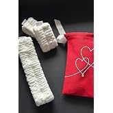 Mikrofiber Welsoft Sa&ccedil; Bandı ve Bileklik Seti, Yumuşak Beyaz, Y&uuml;z Yıkama ve Makyaj İ&ccedil;in, Kırmızı Keseli, 4 Par&ccedil;a