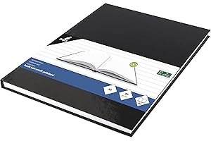 Kangaro Cuaderno A4 con tapa dura, 80 páginas, 80 g, color negro