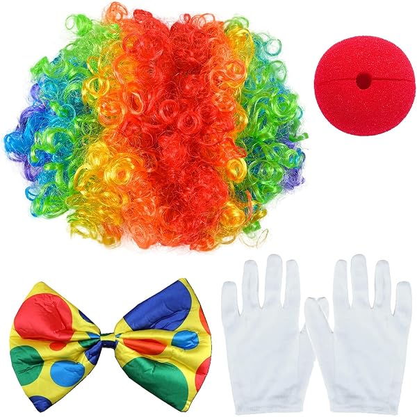 Perruque de clown TMISHION - Nouvelle couleur - Accessoire de fête pour adulte Halloween et Perruque de clown TMISHION - Nouvelle couleur - Accessoire de fête pour adulte Halloween et