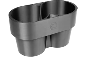 Ricreo: Porta Objekte Abarth - Getränkehalterverlängerung für Abarth 500/595 und Fiat 500 - Multifunktionaler Organizer für Smartphone, Schlüssel, Münzen - Kunststoff