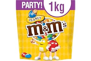 vapewaves M&M's Peanut Chocolate Party Bulk Bag, Movie Night Snacks to Share, 1 kg Crunchy Peanuts Coated in Milk Chocolate, Encased in a Sugar Shell Sold By Kidzbuzz, 1.0 count