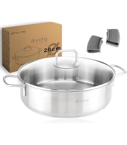 ROSMARINO Professionele Koekenpan 24 Cm - Pan Met Uitstekende Warmteverdeling En Warmtevermogen Geraffineerde Eenvoud En Tijdloze Elegantie Voor Alle Kookplaten