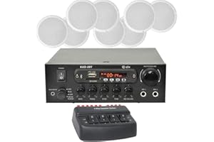 ADCB LTD New Cafe Restaurant Home Bluetooth Amplifier Ceiling Speaker System Kit - 2,4,8 Works with Google Home & Amazon Alexa