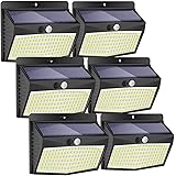 Luce Solare LED Esterno, 6 Pezzi/138LED Faretti Solari a Led da Esterno Lampada da Esterno con Sensore di Movimento, IP65 Imp