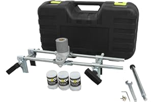 T-MECH Fresadora Cajeado Manual para Cerraduras Fresadora Cajeadora Herramienta Abrir Instalar Cerraduras en Puertas de Madera y Abre Cerraduras Puertas de Madera con 6 Cortadores Madera de Carburo GRATIS