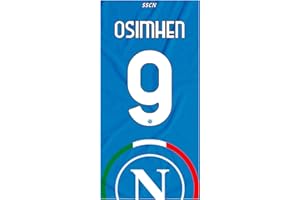 SSC NAPOLI Toalla de Playa Osimhen, Unisex Adulto, Azul