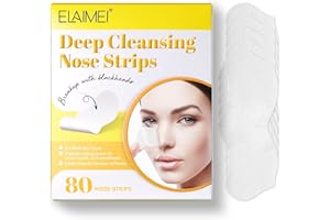 CJZTP Tiras removedoras de puntos negros (80 piezas), tiras de poros, tiras de nariz para puntos negros, eliminación de puntos negros, tiras de poros de nariz de limpieza profunda para mujeres y hombres