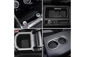 LITTOU KOLOME Antideslizante Mat Antipolvo Esterilla para Puerta Interior Taza Brazo Almacenaje Caja Compatible para TROC 2018-2023 13 Pcs (Negro)