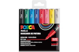 UNI Posca Set PC 1M Basic - Pack 8 rotuladores