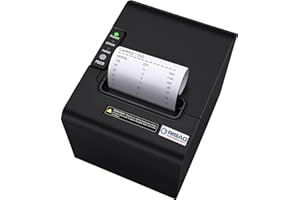 RIBAO TECHNOLOGY RIBAO Impresora Térmica 80mm POS Impresora de Recibos Conecte BC-55 BC-40 BCS-160 Contador de dinero de factura mixta RS232 Interfaz de caja de efectivo, Windows/Mac/Linux