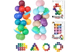 BONGSHAKALAKA 4 Stück 3D Puzzleball Sensorisches Spielzeug Regenbogen Fidget Variable Ball Sensorik Spielzeug Zum Abbau Von Stress,Angstzuständen, Autismus-Spielzeug Lustiges Pädagogisches Für Kinder Erwachsene