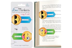 GIFTS FOR READERS & WRITERS Set de 2 Marque-Page Linemarker | Set de Signets Magnétiques | Marqueurs de Page Aimantés | Clip Marque-Page | Idée Cadeau pour les Lecteurs