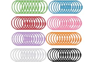 VILIYDUO Anillo de libro de Metal de 80 piezas,30mm Coloridos Anillos de libros,Anillos de Encuadernación,para álbumes de recortes Libro