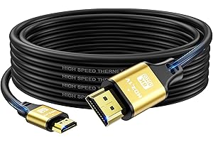 jojobnj 4K Câble HDMI 5m,Haute Vitesse 2.0 HDMI Câble 4K@60Hz 18Gbps,Ultra HD,Ethernet Audio retour,vidéo,Arc,HDR Compatible avec Xbox,PS5/PS4,TV,Blu-ray