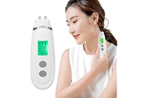 BRRNOO Analyseur de Peau Testeur d'Humidité Faciale Détecteur de Sécheresse Cutanée Mesureur d'Hydratation Blanc 150 caractères