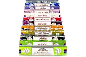 Vastu Satya Incense Sticks - Hand-Rolled World Famous Masala Incense - Natural Blend of Over 40 Scents - Bestselling Incense Brand Worldwide (Good Vibes)