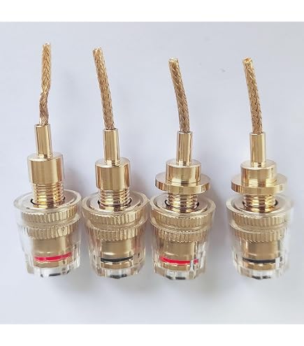 Ejoyous Adattatore per Spina a Banana 4 mm a 2 mm, Spina per Cavo Altoparlante a Banana a 5 Coppie, connettore per Cavo Audio per Altoparlante per Amplificatore Altoparlante