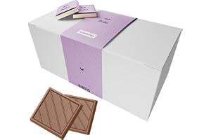 CHOCOLAT DE MARIAGE Coffret de Chocolats - Boîte de 70 Carrés de Chocolat Individuels au Lait et Praliné à Déguster ou Offrir - 100% Pur Beurre de Cacao - Fabriqué en France - 350 Gr