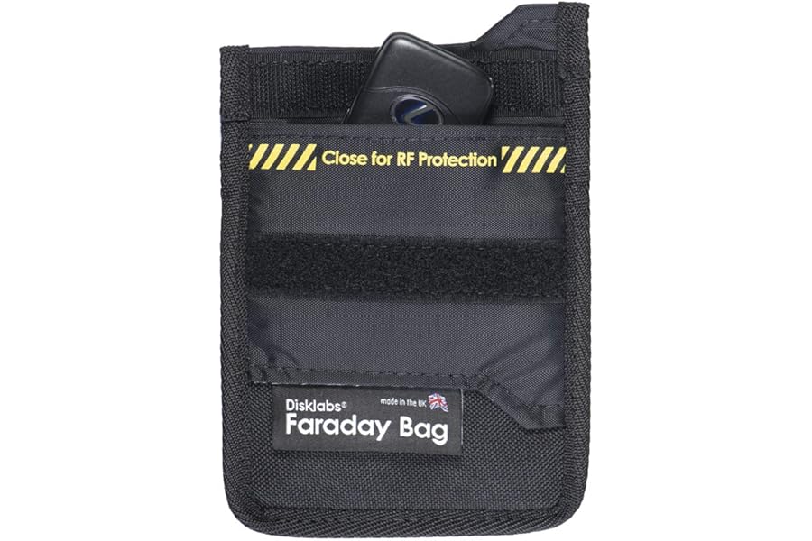 Disklabs Police Approved Key Shield KS1 Faraday Pouch Bag for Protection Against Keyless Car Crime Guard Key Fob