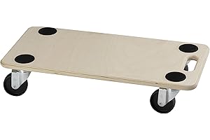 Dörner + Helmer Transportroller Stabil, 590mm x 290mm x 120mm, 200kg Tragkraft, Kunststoffräder, für Kisten und Möbel