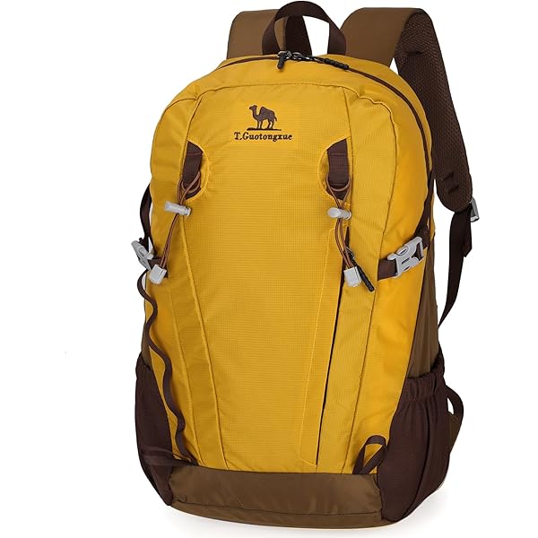 GES Multifunctionele wandelrugzak van 30 liter met regenhoes, duurzame wandelrugzak voor school, werk, kamperen, trekking, fietsen en buitensporten, Zwart, 30 Litres