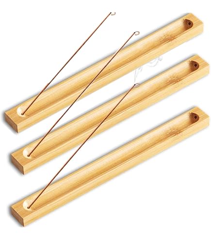 Räucherstäbchenhalter Aus Bambus – 2 Stück Mit Aschefänger, Verstellbar, Für Meditation & Deko
