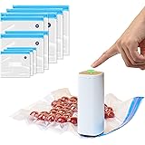 Macchina per sottovuoto alimentare, macchina automatica per sottovuoto alimentare con 10 sacchetti sottovuoto riutilizzabili 