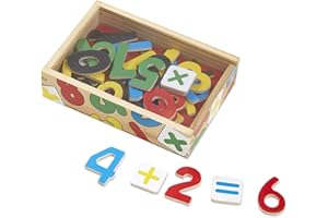 Melissa & Doug Imanes de Madera con 20 números, Juego magnético con números, Juguete de desarollo, Juego Creativo de Madera, Regalo para niños y niñas de 3 4 5 6 7 años