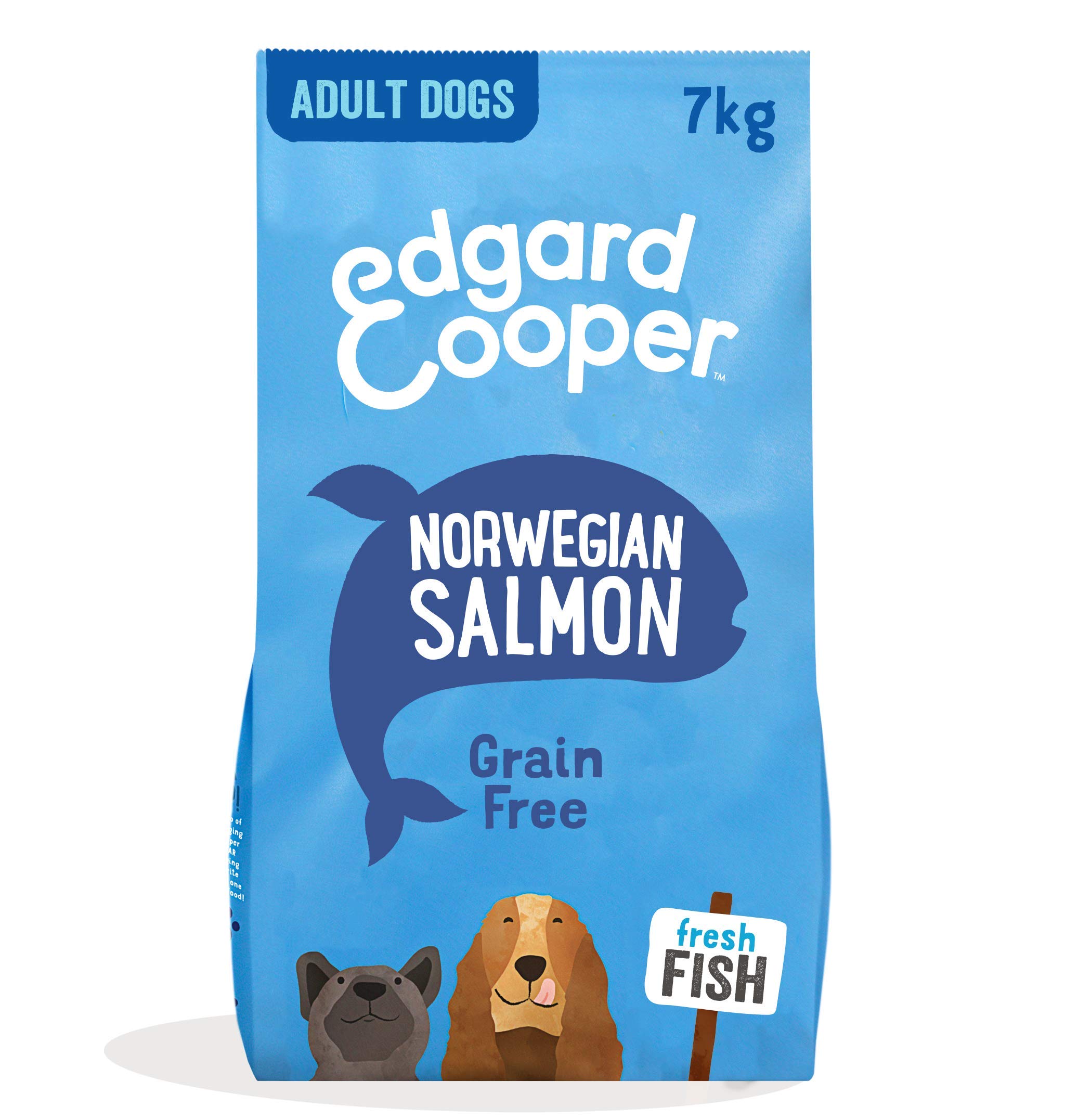 Edgard & Cooper Adult Dog Dry Food - Fresh Norwegian Salmon 7kg - Fresh Meat, Grain Free, High Protein & Natural Ingredients