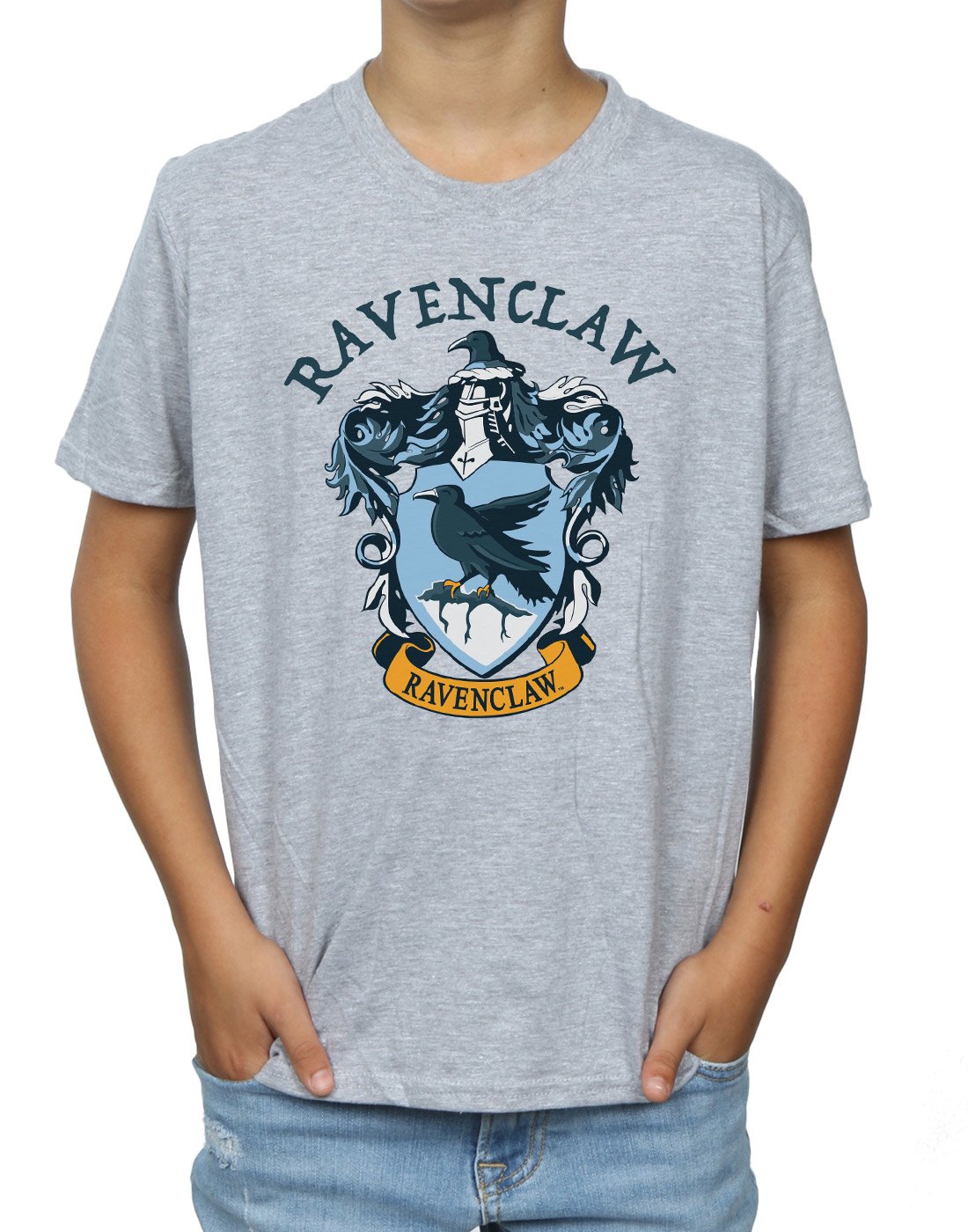 Absolute-Cult-Harry-Potter-Jungen-Ravenclaw-Crest-T-Shirt