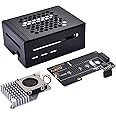 GeeekPi Metal Case with N04 PCIe M.2 Key-M NVMe SSD PCIe Peripheral Board for Raspberry Pi 5,with Raspberry Pi 5 Official Active Cooler,Support M.2 NVMe SSD 2230 2242 2260 2280