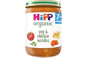 HiPP Organic Veg & Chicken Noodles Baby Food Jar 7+ Months 190g (Pack of 6)
