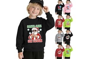 GENERIC 67 Christmas Jumper 2025 Kids 6 7 Meme Shirt Six Seven Long Sleeve Pullover funny christmas jumper kids Sweatshirt Fashion Santa Xmas Jumpers for Boys Girls