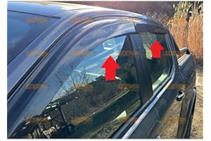 LOGAN4X4 Deflettori D’Aria Anteriori e Posteriori per Ford Ranger T9 2023-2024 Wildtrak, Wildtrak X, Raptor, XL, XLT, Limited, Tremor, e Platinum T9 Antivento Antipioggia Protezione UV