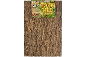 Zoo Med Natural Cork Tile Background Bois d'Ornement pour Reptile 30 x 45 cm