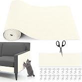 300 cm x 40 cm Cat Scratching Mat, Self-Adhesive, DIY Cuttable Protector Sofa Cats with 20 Screws to Protect Sofa Furniture W