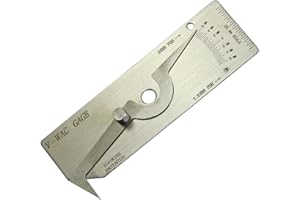 RIVERWELD V-WAC Single Weld Gage Welding Inspection Thread Gauge Metric Stainless Steel Checks Undercut Crown Height Porosity Pits