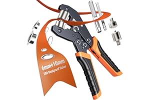 Preciva Occhielli per Teloni Professionali,con 280 Pezzi Occhiello (Ø Interno 10mm+6mm)，Multifunzione，per Pelle Telone Cartone PVC Tessuto e tende da sole etc.