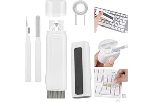 Dreamhigh® Limpiador Teclado 6 en 1, Keyboard Cleaning Brush Kit con Cepillo y Bolígrafo Limpiador para Airpods, Teléfono, Ordenador Portátil, Auriculares-Sin Botella de Spray