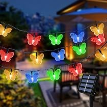 Luci Solari A Farfalla Per Giardino - 3 Pezzi Con Cambio Colore Automatico