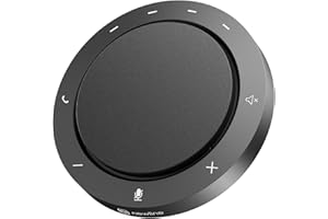 N newline Altoparlante da conferenza, 2 microfoni a cancellazione del rumore, rilevamento vocale a 360°, suono chiaro, 10–14 ore di conversazione, Bluetooth e USB, microfono conferenze per 1–6 persone