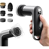 HOTO Grip Ak&uuml;l&uuml; Elektrikli Spin Scrubber, IPX7 Su Ge&ccedil;irmez, Hafif 0,3 kg ve 6 Fır&ccedil;a Başlığı, Banyo, Mutfak, Fayans, Duş i&ccedil;in 
